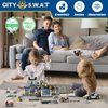 City Police SWAT Station Building Blocks Set 564PCS, SWAT Station Playset Kit with S.W.A.T Cop Car, Motorcycle, ATV, Drone, Police Chase Game Building Toys Xmas Gifts for Boys Kids Ages 6+