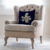 Moslion Octopus Pillow Case,Cute White Giant Octopus on Dark Blue Background Throw Pillow Case 18" x 18" Inch Cotton Linen Cushion Cover for Men Women Navy Blue White