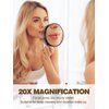 Macaki 20X Magnifying Mirror with 2 Suction Cups, 3.5 inches Magnified Makeup Mirror and Slant Tweezers,1PCS