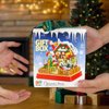 Christmas Themed Gingerbread House Building Block Set with Clear Display Box, LED, 654 Pieces Christmas Toy Set, Christmas Scene, Santa, Tree, Sled Dog, for Adult, Teen, Boy and Girl.