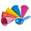 Toyvian Children Toys 6pcs Beach Sand Toys, Sand Ice Cream Molds Set, Ice Cream Sand Toys, Plastic Ice Cream Cones Scoop for Kids Beach Toys (Random Color) Beach Toy