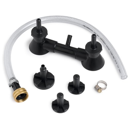 Fermtech Double Blast Wine Rinser Double Heads Beer Bottle Washer for Kitchen Lab Bar Glass, Wine Cleaning Equipment Cleaner With Laundry Tub Faucet Adapter, Black