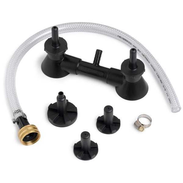 Fermtech Double Blast Wine Rinser Double Heads Beer Bottle Washer for Kitchen Lab Bar Glass, Wine Cleaning Equipment Cleaner With Laundry Tub Faucet Adapter, Black