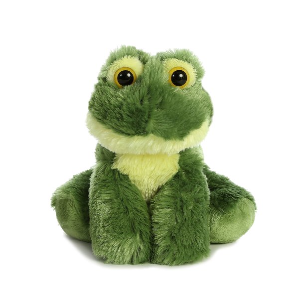 Aurora® Adorable Mini Flopsie™ Frolick Frog Stuffed Animal - Playful Ease - Timeless Companions - Green 8 Inches