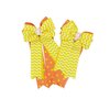 Yellow & Peach Polka Dot Chevron Set of 2 Equestrian Hair Bows-Available on French Barrette, Alligator Clip (Aligator Clip)