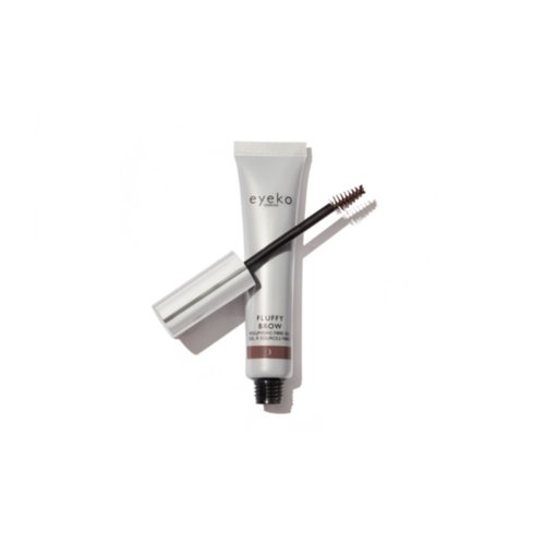 Eyeko Fluffy Brow - Shade 3 Neutral Medium Brown - Fiber Enhanced Tinted Brow Gel - Volume & Hold - With Castor Oil and Vitamin E - Vegan 8ml