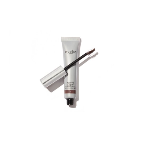 Eyeko Fluffy Brow - Shade 3 Neutral Medium Brown - Fiber Enhanced Tinted Brow Gel - Volume & Hold - With Castor Oil and Vitamin E - Vegan 8ml