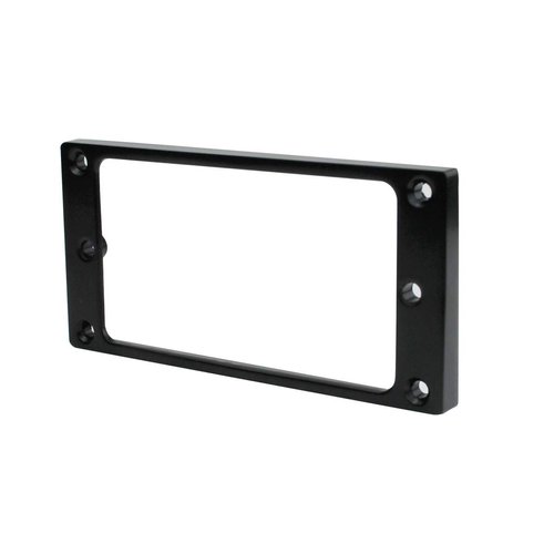 Guyker Flat Metal Humbucker Pickup Mounting Ring Set - Bridge Neck Pickups Cover Frame Replacement Part for Electric Guitar or Precision Bass(2PCS, Black)