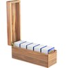 Neando Card Storage Box for PTCG Trading Cards, Magic MTG Cards Organizer with 5 Compartments, fits for 600+ Single Sleeved Cards, Acacia Wood, 3.5’’W x 10’’D x 4.1’’H