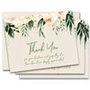MPC Brands Blank Funeral Thank You Cards - Sympathy Bereavement Thank You Cards With Envelopes - Message Inside (50, Sage Floral)