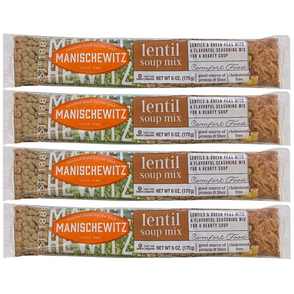 Manischewitz Lentil Soup Mix (4 Pack) Cello Soup Mix