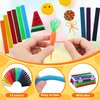 Loppdece 600 Pcs Wax Craft Sticks for Kids,Bendable Sticky Wax Yarn Sticks in 13 Colors,Reusable Molding Sculpting Sticks with Plastic Storage Box for DIY School Project Handicraft Art Supplies