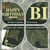 Camo Happy Birthday Backdrop Banner Army Military Camouflage Theme Background Decor for Veterans Soliders Men Boys Birthday Party Favors Decorations Supplies 72x43in-BECKTEN