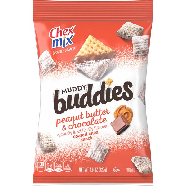 Chex Mix Snack Muddy Buddies Peanut Butter Chocolate (Pack of 7)