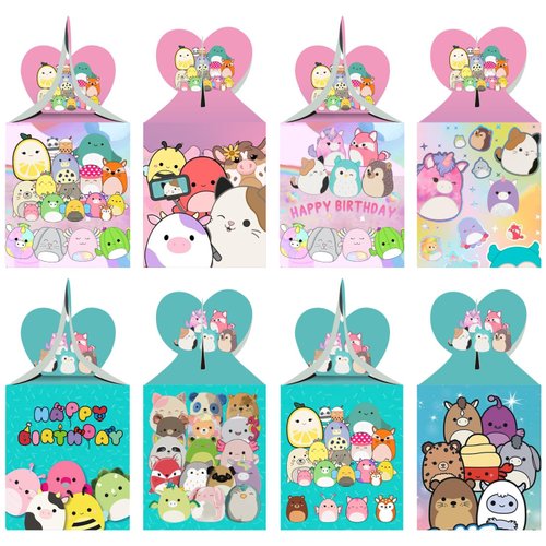 12pcs Cute Animal Party Favor Gift Boxes for Kids Birthday Party Decorations Party Supplies
