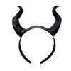 Kistreao Halloween Devil Horns Headband Black Demon Horns Hair Bands Halloween Hair Accessories for Women Halloween Party Supplies