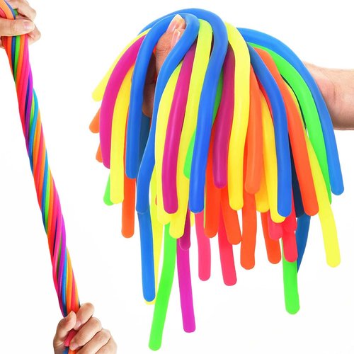 Rtinsd Small Stretchy String Noodles 30 Packs Children Sensory Stretch Strings Fidget Toys for School Classroom Rewards Back to School Birthday Party Favors and Prizes Treasure Box Toys