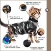 Suitical Recovery Suit for Cats | Spay and Neutering Cat Surgery Recovery Suit for Male or Female | Soft Fabric for Skin Conditions | 2XS | Neck to Tail 13.0” - 16.5” | Black Camouflage