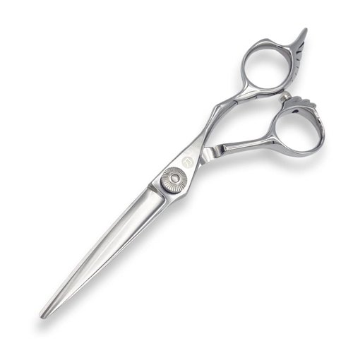 Saki Shears Tsuru Hair Cutting Scissors - Polished Japanese Steel- 6" Hair Shears for Barbers and Hair Stylists - Thumb Screw for Easy Tension Adjustment
