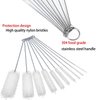 Long Straw Brush, Nylon Pipe Tube Cleaner 8-ihch 10 Different Diameters Set of 10