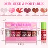 Loobexery 6 Colors Mini Fat Oil Lip Gloss Lip Oil Fat Oil Lip Drip Hydrating Lip Glow Oil, Moisturizing Lip Gloss Shiny Transparent Toot Tinted Plumping Lip Oil Nourishing Non-sticky