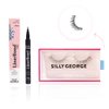 Silly George SuperNatural Series Starter Kit - Pretty Lashes with Adhesive Black Eyeliner | Clear and Flexible Band gives Lashes Natural Look | Extra Strong Hold for False Eyelashes (Cassiopeia)