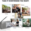 XHDATA D219 Portable AM FM Shortwave Radio Battery Operated Small Great Reception Radio with Good Sound,Earphone Jack for Gift Elder,Home,Child [Sliver]