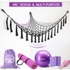 Diocos Exercise Ball Holder Yoga Ball Rack Corner Hanging Storage Net or Hammock Macrame for Fitness Ball,Balance Ball,Pregnancy Stability Ball Organizer for Yoga Studio and Gym