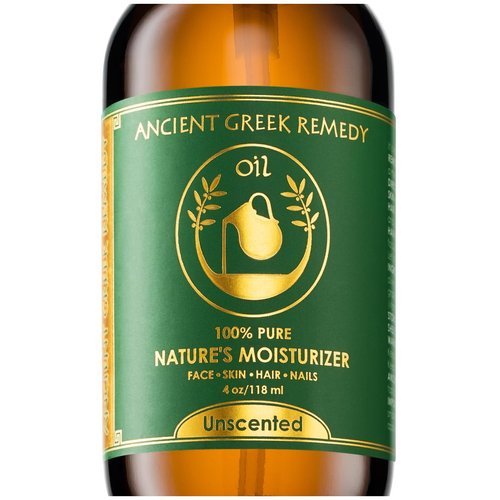 Unscented Organic Face and Body Oil made of Olive, Almond, Jojoba, Grapeseed, Sunflower, and vitamin E oil for Sensitive Dry Skin, Hair, Nails. Anti Aging Moisturizer for Women, Men