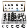 ZIPCCI Cable Clamps Assortment Kit, 25 Pack Stainless Steel Rubber Cushion Pipe Clips (1/4'' 5/16'' 3/8'' 1/2'' 5/8'' 3/4'' inch)