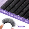 NATUHANA YY Eyelash Extension 0.10mm LU Curl 8-14mm Mixed Makeup Tray Lash Supplies Premade Fans Y Shape Volume Lash 12Raws/Case Premium Faux Mink False Lash Extensions (8-14 MIX, black ;0.10 LU)