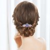 YienDoo Fancy Butterfly Rhinestone Hair Clip Pin Barrette Navy Blue Crystal Wedding Hairpins Barrette Sparkly Glitter Bridal Headwear Crystal Hair Clip Hair Shiny Holder Accessories for Women Girl