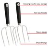 Turkey Lifter Forks Set of 2 Stainless Steel Turkey Lifters with Non-Slip Handle Turkey and Poultry Lifters Turkey Claws Carving Fork