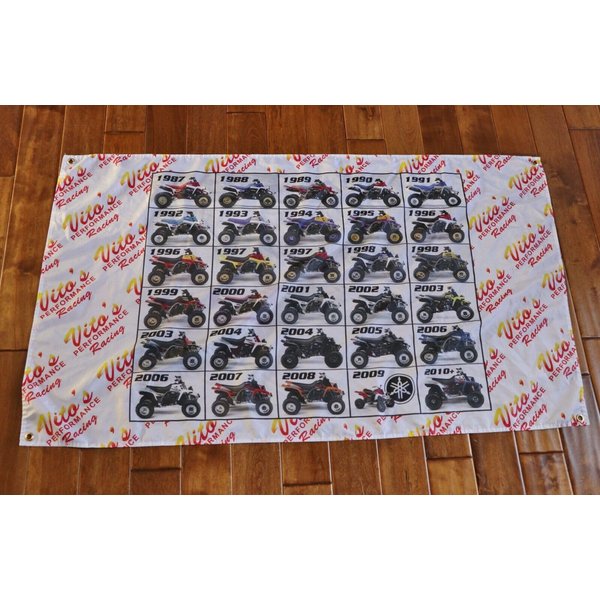 Vito's cloth fabric banner flag fits Yamaha Banshee year color scheme Poster print