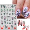 5 Sheets Halloween Nail Stickers 5D self Adhesive Cute Ghost Flower Nail Decals Skull Spider Nail Stickers for Nail Art Halloween Embossed Nail Art Design Halloween Stickers DIY Manicure for Women
