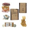 LABUES Natural Handmade Gift Set - Travel Size Shampoo Bar and Conditioner-10-15 hair washes, Hand Made Grape Seed Soap, Natural Loofa and Turkish Face Towel - Refreshes and Repairs Skin