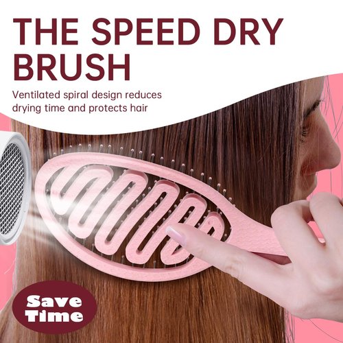 Daily Gard Detangling Brush, Dry and Wet Vented Detangler Hair Brush for Women and Men, Paddle Quick Drying Hairbrush for Wet/Dry/Curly/Thick/Long/Wavy/Damaged Hair, Pink