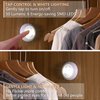 Dream Master Battery Operated Lights Tap Lights LED Push Lights Stick on Lights Portable Under Cabinet Lighting Wireless Kitchen Closet Counter Night Lights 5 Pack, White, Cool Light