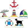 Barker Creek Double-Sided Cut-Outs, Nautical Chevron, School Accents, Bulletin Boards, Party Decorations, Office, Home Learning, Classroom and School Decor, Double-Sided 5.5" high, 36 per Pkg (2203)
