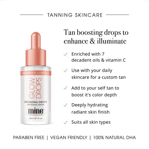 MineTan Self Tanner Tan Drops - Ultra Premium, Clean Sunless Tanner with 100% DHA, Infused With 7 Luxurious Oils + Vitamin C For Moisturizing, Glowing Skin, 100% Vegan & Cruelty Free, 200ml