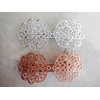 Antique style silver or copper/rose gold green crystal hair clip clamp (Crystal option: With crystals, Primary color: Rose gold/copper)
