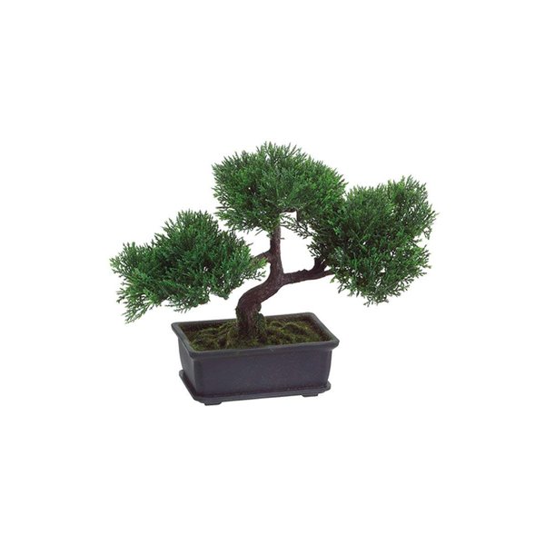 Mini Artificial Cedar Bonsai Tree House Plant - 9" Tall