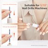 Modelones 24Pcs Nail Drill Bit Set, 3/32” Ceramic Diamond Carbide Nail Drill Bits, Acrylic Gel Nail Bit Kit, Cuticle Remover Bits for Acrylic Gel Dip Powder Nail Manicure Pedicure