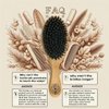 Natural Boar Bristle Hairbrush for women, men and kids. Boar bristle brush for soft, fine and thin hair. Brush that gives shine and health to the hair, improve texture and reduce Frizz