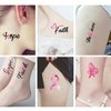 Breast Cancer Temporary Tattoos Pink Ribbon Tattoo Stickers Butterfly Wings Hope Faith Heart Fake Tattoos for Women Girls Waterproof Body Face Decorations for Breast Cancer Awareness Cheer 10 Sheets