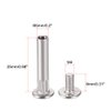 uxcell Screw Post Fit for 3/16"(5mm) Hole Dia, Female 4x25mm Belt Buckle Binding Bolts Leather Fastener Carbon Steel 10 Sets