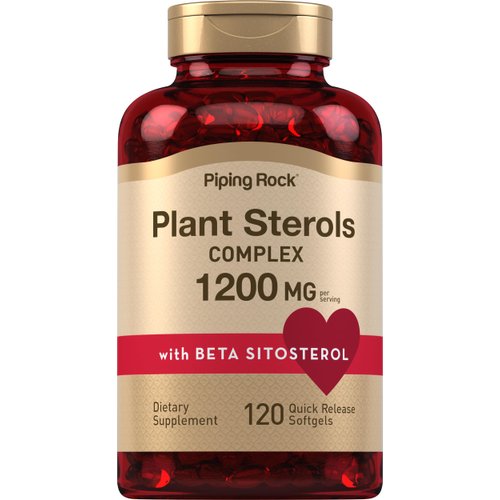 Piping Rock Plant Sterols Supplement | 1200 mg | 120 Softgels | with Beta Sitosterol | Phytosterol Complex | Non-GMO, Gluten Free
