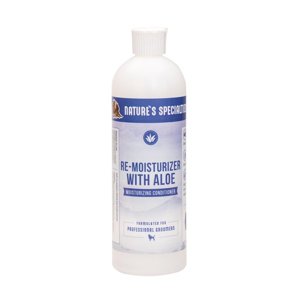 Nature's Specialties Re-Moisturizer with Aloe Dog Conditioner for Pets, Natural Choice for Professional Groomers, Rejuvenates Skin & Coat, Made in USA, 16 oz