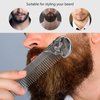Hair Comb,Oil Hair Styling Spring Comb Pocket Beard Comb Zinc Alloy Skull Pattern Hair Brush for Men, Use for Head Hair or Beard Portable Hair Styling Tool for Home Salon(silver)