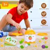 Cute Bunny Balance Math Toy with Carrot Harvest Game - STEM Learning Toy for Toddlers - Counting and Number Blocks, Educational Activity Toys for Kids Ages 3 4 5 Kindergarten Preschool Birthday Gift